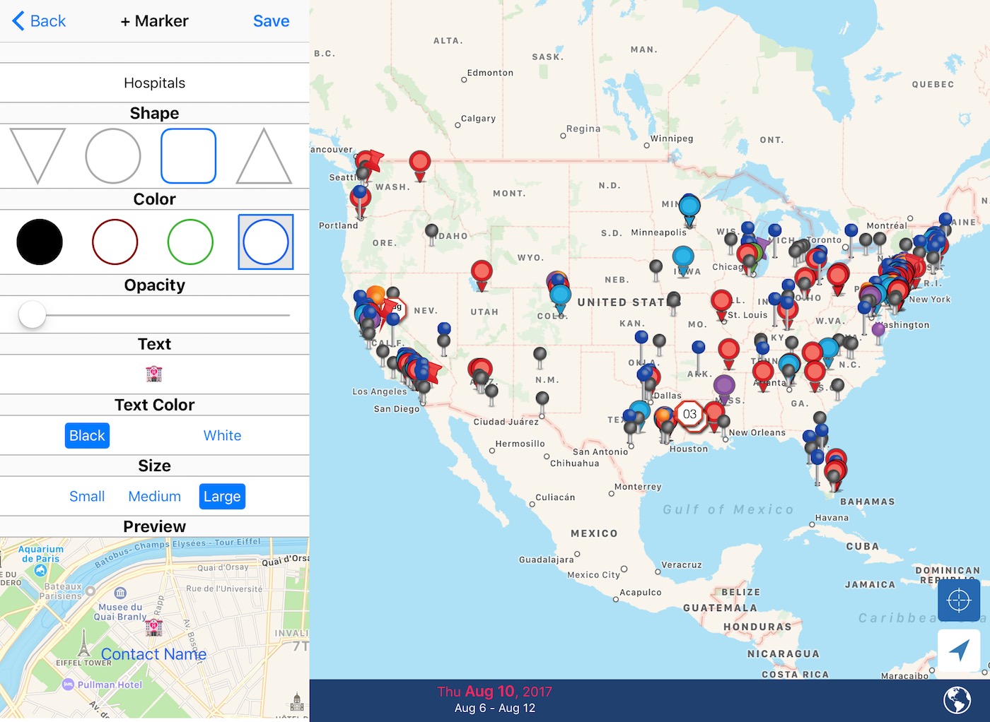 free map chart creator with pins free